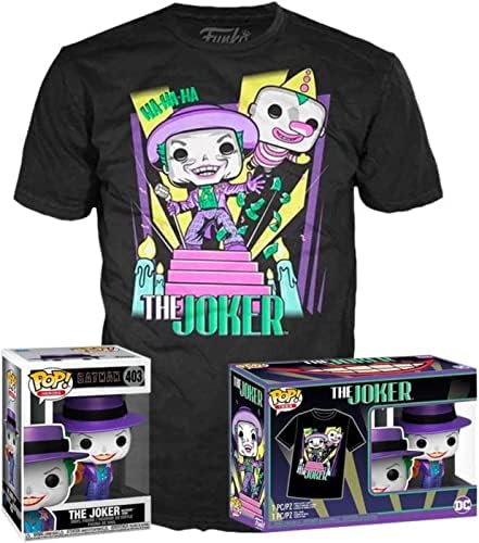 Funko Pop & Tee Joker – Figurine DC Comics + T-shirt Édition Limitée
