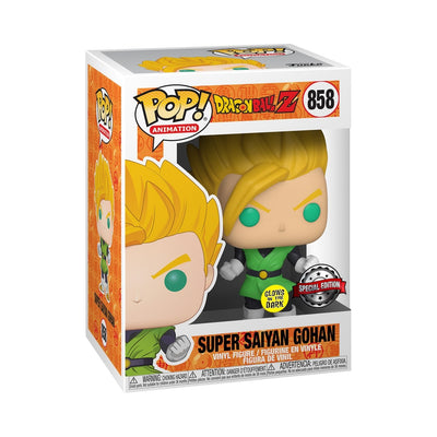 Funko Pop! Dragonball Z - Super Saiyan Gohan #858 Special Edition Glows In The Dark