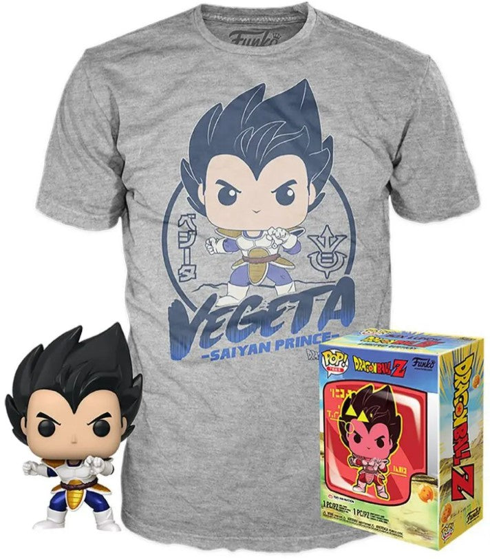 Funko Pop & Tee Dragon Ball Z Vegeta Métallique Édition Limitée