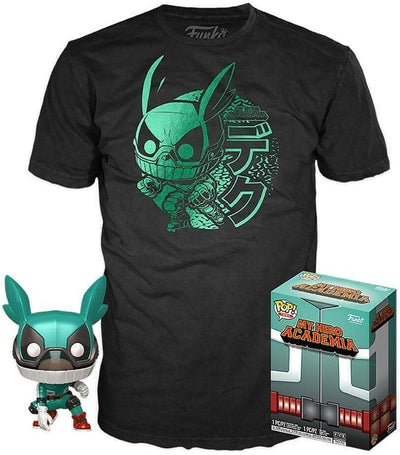 Funko Pop & Tee! My Hero Academia Deku With Helmet Edition Limitée