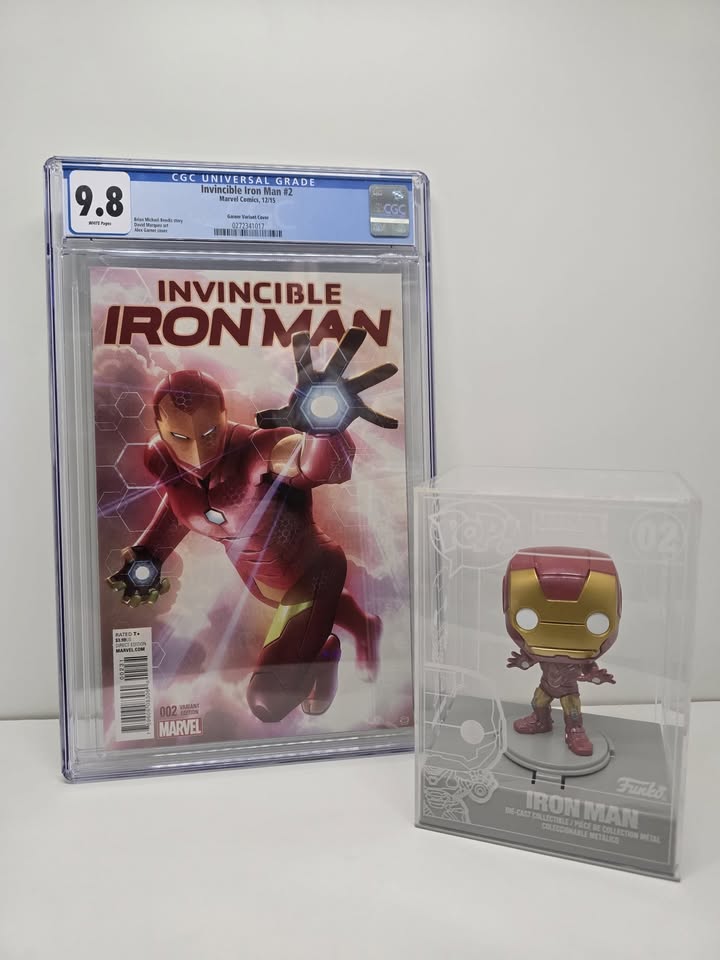 Comics Invicible Iron Man #2 & Funko PoP Iron Man Die-Cast