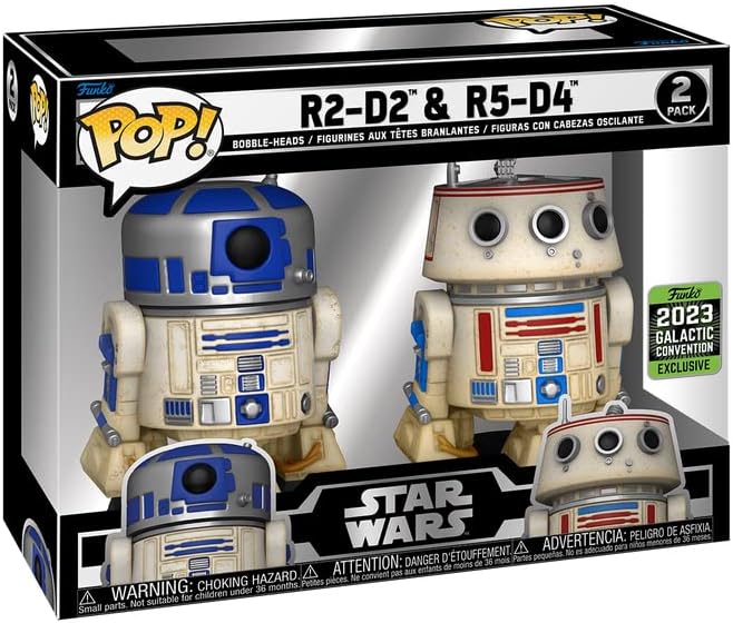 Funko Pop! Star Wars - 2-Pack R2-D2 & R5-D4 (Edition Limitée Galactic Convention 2023)