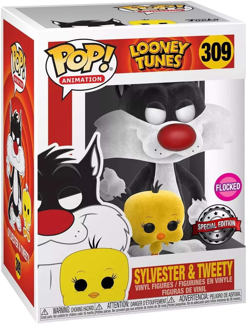 Funko pop & Tee! Looney Tunes - Sylvestre And Tweety Flocked Exclusive Edition (Flocked)