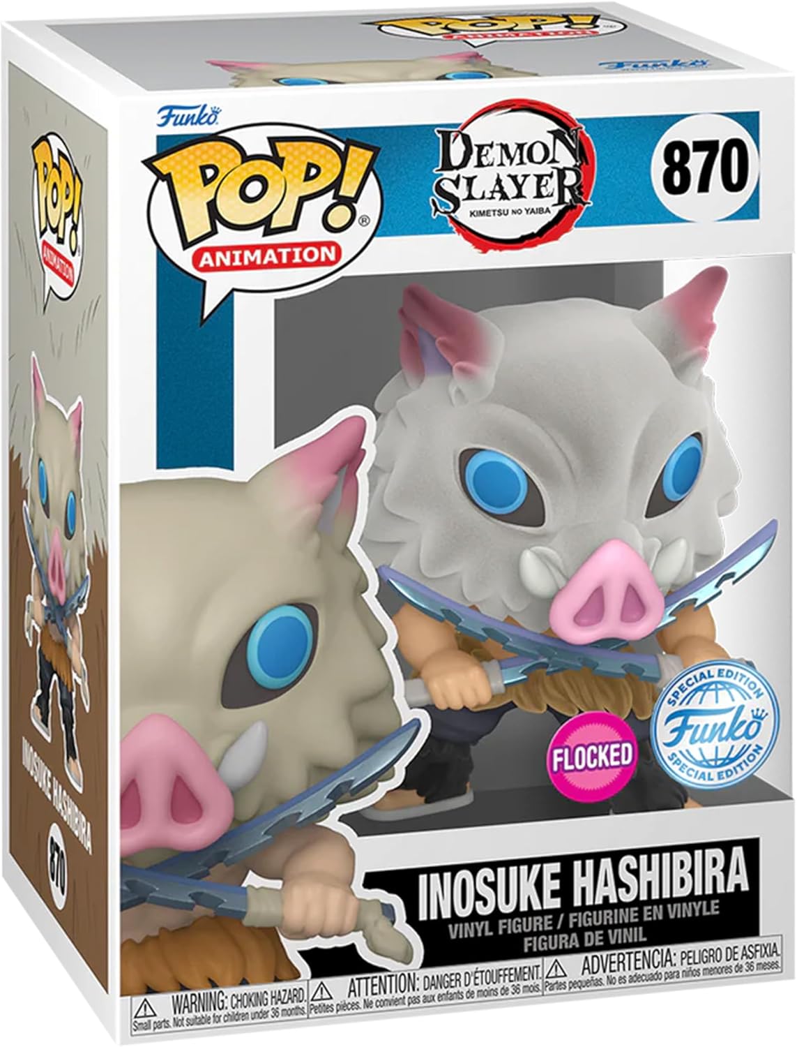 Funko Pop! Demon Slayer - Inosuke Hashibira - 870 (FLOCKED)