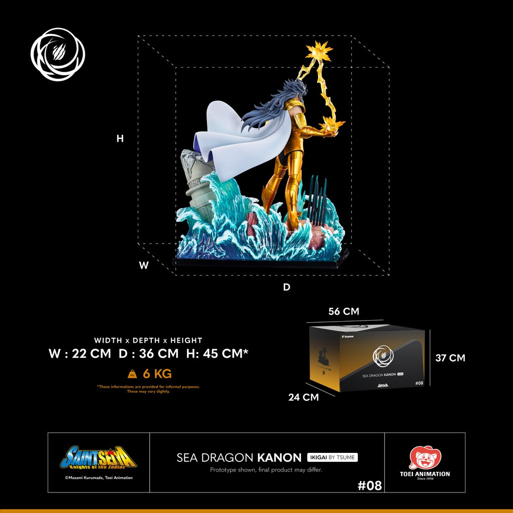 SAINT SEIYA - Sea Dragon Kanon -Statue Ikigai Résine 1/6 By Tsume