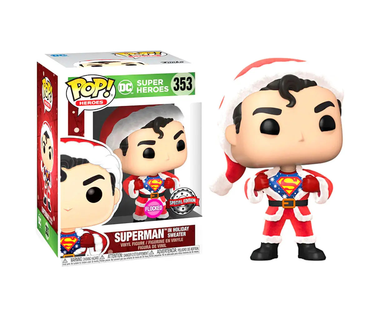 Funko pop & Tee! DC Comics Superman Exclusive (Flocked)