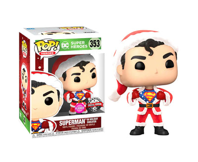 Funko pop & Tee! DC Comics Superman Exclusive (Flocked)